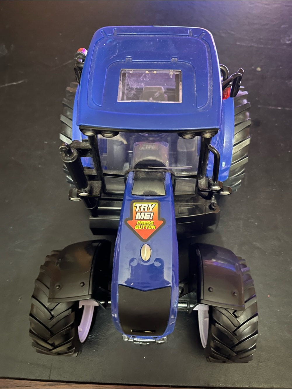 Interactive Blue Kids Tractor Toy with Press-Button Sound